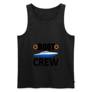 Motorboot Boot Crew - Männer Premium Bio Tank Top - Schwarz - Vorne - AI Model Male 178 light (178cm)