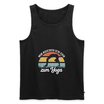 Mir Reichts Yoga Entspannung - Männer Premium Bio Tank Top - Schwarz - Vorne - Michal (187cm)
