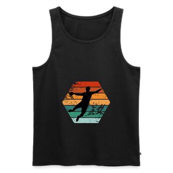 Handball Handball Player Handball Player Handball Club - Men's Premium Organic Tank Top - black - Front - AI Model Male 178 light (178cm)