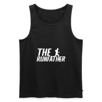 Marathonien Le Runfather Running Gift - Débardeur bio Premium Homme - noir - Devant - AI Model Male 178 light (178cm)