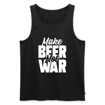 BIÈRE, CADEAU - Débardeur bio Premium Homme - noir - Devant - AI Model Male 178 light (178cm)