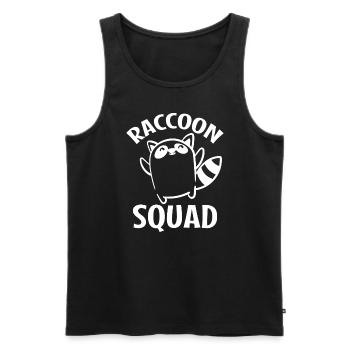 Citation ironique de Raccoon Squad, mignon Coon - Débardeur bio Premium Homme - noir - Devant - Michal (187cm)