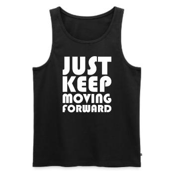 T-shirt Citation Motivation - Débardeur bio Premium Homme - noir - Devant - AI Model Male 178 light (178cm)