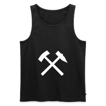 Exploitation minière de la Ruhr Ruhrpott Buddy Miner - Débardeur bio Premium Homme - noir - Devant - Michal (187cm)
