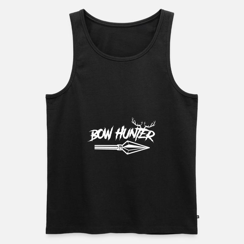 Pfeilspitze Bogenjäger Bogenjagd Für Jagdsaison - Männer Premium Bio Tank Top - Schwarz