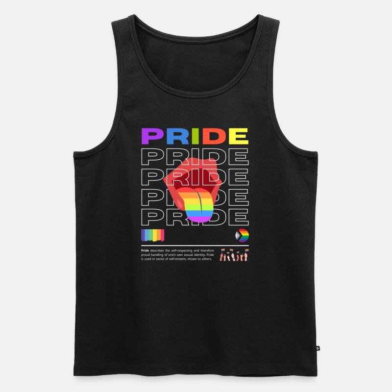 Be pride - Männer Premium Bio Tank Top - Schwarz