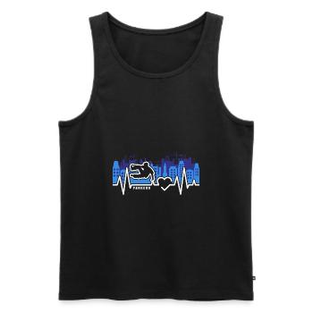 Parkour Freerunning Traceur - Männer Premium Bio Tank Top - Schwarz - Vorne - Michal (187cm)