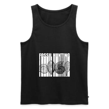 Fossil Collector Sayings | Fossils Gift Ideas - Men's Premium Organic Tank Top - black - Front - AI Model Male 178 light (178cm)