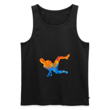 Parkour Parkour Runner Parcour Freerunner Parkour - Débardeur bio Premium Homme - noir - Devant - AI Model Male 178 light (178cm)