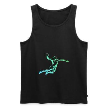 Handball Handball Player Handball Player Handball Club - Men's Premium Organic Tank Top - black - Front - AI Model Male 178 light (178cm)