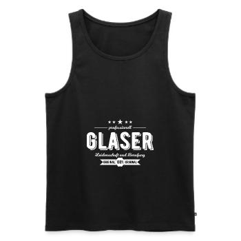 Glaser Beruf Geschenk - Männer Premium Bio Tank Top - Schwarz - Vorne - Michal (187cm)