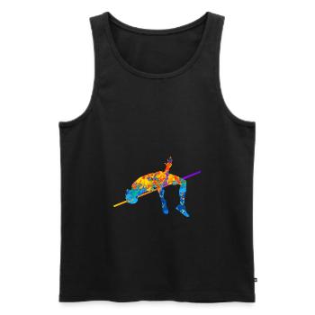 Saut en hauteur Athlétisme Sport Cadeau - Débardeur bio Premium Homme - noir - Devant - Michal (187cm)
