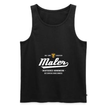 Maler Lackierer Malermeister Beruf Zunftzeichen - Männer Premium Bio Tank Top - Schwarz - Vorne - Michal (187cm)