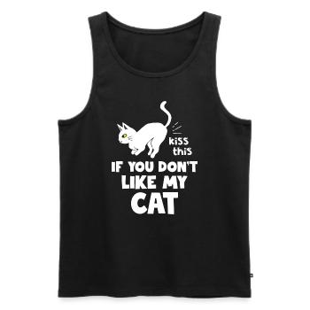 Cat Lover Kiss This If You Don t My Cat - Männer Premium Bio Tank Top - Schwarz - Vorne - AI Model Male 178 light (178cm)