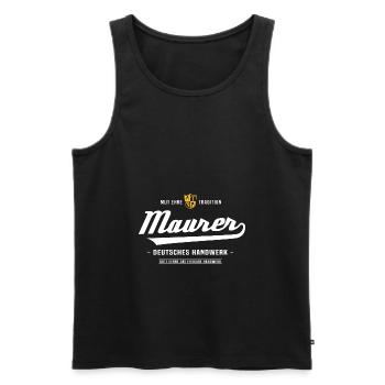 Maurer Maurermeister Maurer Zunftzeichen Handwerk - Männer Premium Bio Tank Top - Schwarz - Vorne - Michal (187cm)