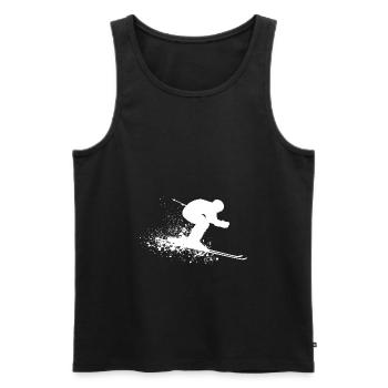 Ski Ski Ski Sports d’hiver Idée cadeau - Débardeur bio Premium Homme - noir - Devant - Michal (187cm)