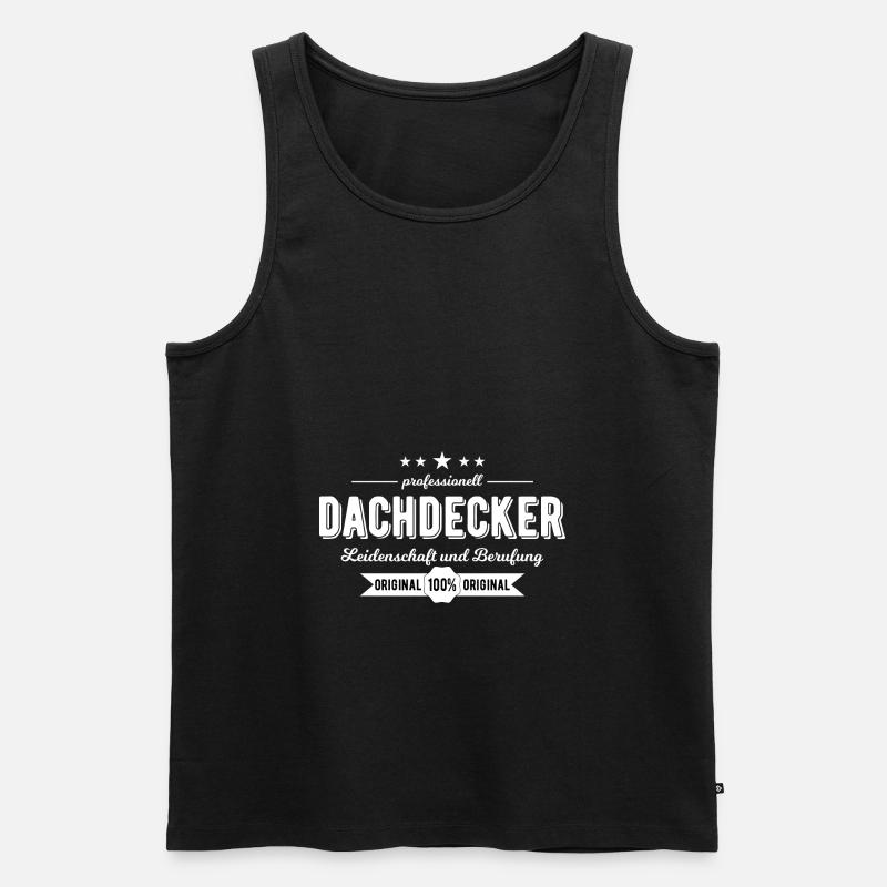 Dachdecker - Männer Premium Bio Tank Top - Schwarz