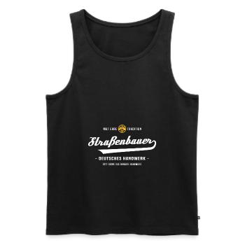 Straßenbauer Straßenbau Zunftzeichen Handwerk - Männer Premium Bio Tank Top - Schwarz - Vorne - Michal (187cm)