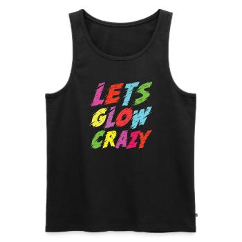 Let's Glow Crazy Glow Party 80s Retro CostumeParty - Men's Premium Organic Tank Top - black - Front - Michal (187cm)