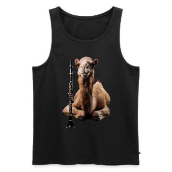 Kamel Klarinette - Männer Premium Bio Tank Top - Schwarz - Vorne - AI Model Male 178 light (178cm)