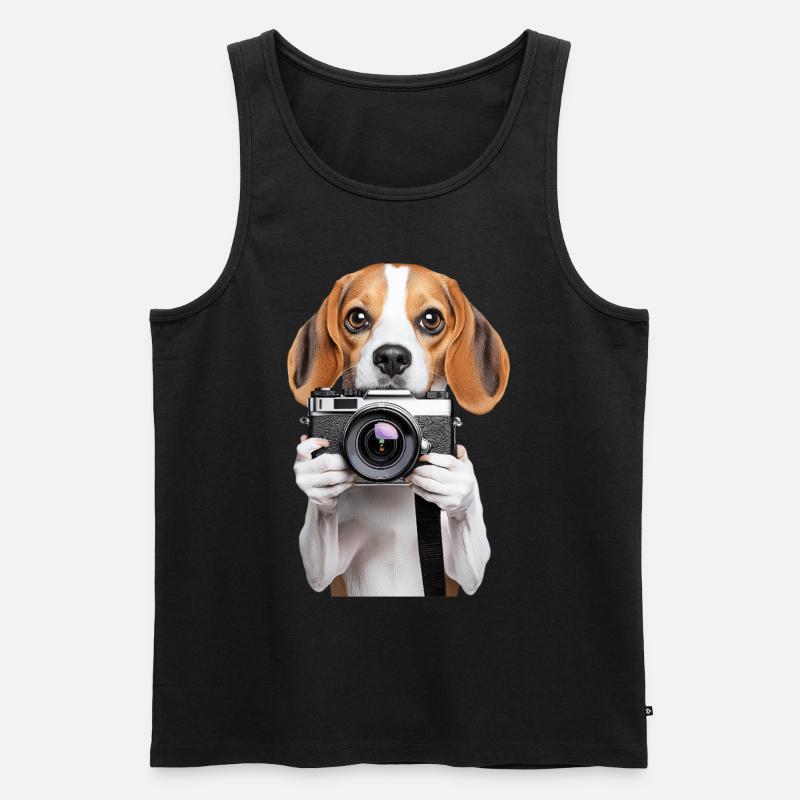 Beagle - Männer Premium Bio Tank Top - Schwarz