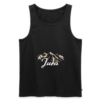 Jura Schweiz Heimat Geschenk Berge - Männer Premium Bio Tank Top - Schwarz - Vorne - Michal (187cm)