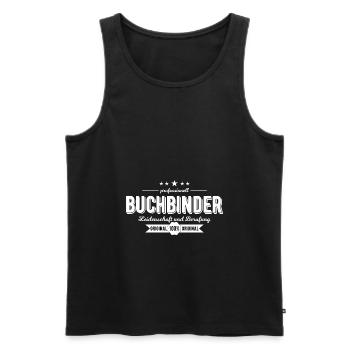 Buchbinder Beruf Geschenk - Männer Premium Bio Tank Top - Schwarz - Vorne - AI Model Male 178 light (178cm)