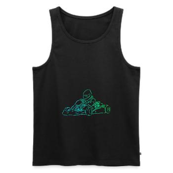 Kart Kart Driving Racing Kart Racing Cadeau - Débardeur bio Premium Homme - noir - Devant - AI Model Male 178 light (178cm)