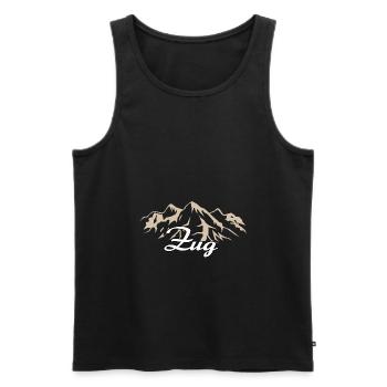 Zug Schweiz Kanton Heimat Geschenk - Männer Premium Bio Tank Top - Schwarz - Vorne - Michal (187cm)