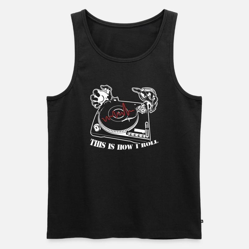 DJ So rollt DJ - Männer Premium Bio Tank Top - Schwarz
