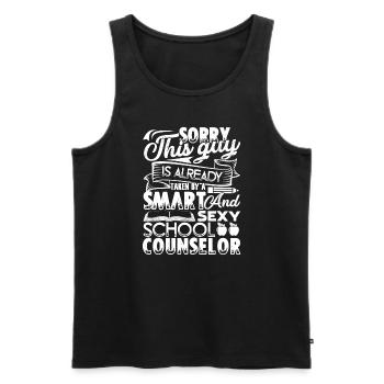School Counselor Taken By School Counselor - Men's Premium Organic Tank Top - black - Front - AI Model Male 178 light (178cm)
