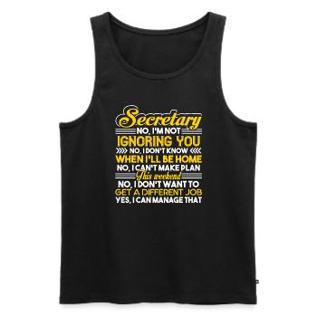 Secretary Secretary I Can Manage - Men's Premium Organic Tank Top - black - Front - Michal (187cm)