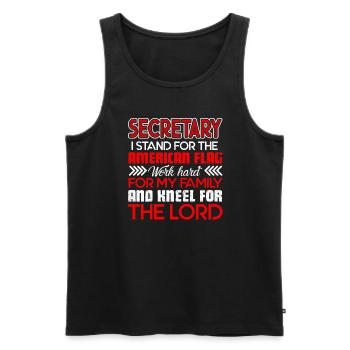 Secretary Secretary I Stand For The Flag - Men's Premium Organic Tank Top - black - Front - AI Model Male 178 light (178cm)