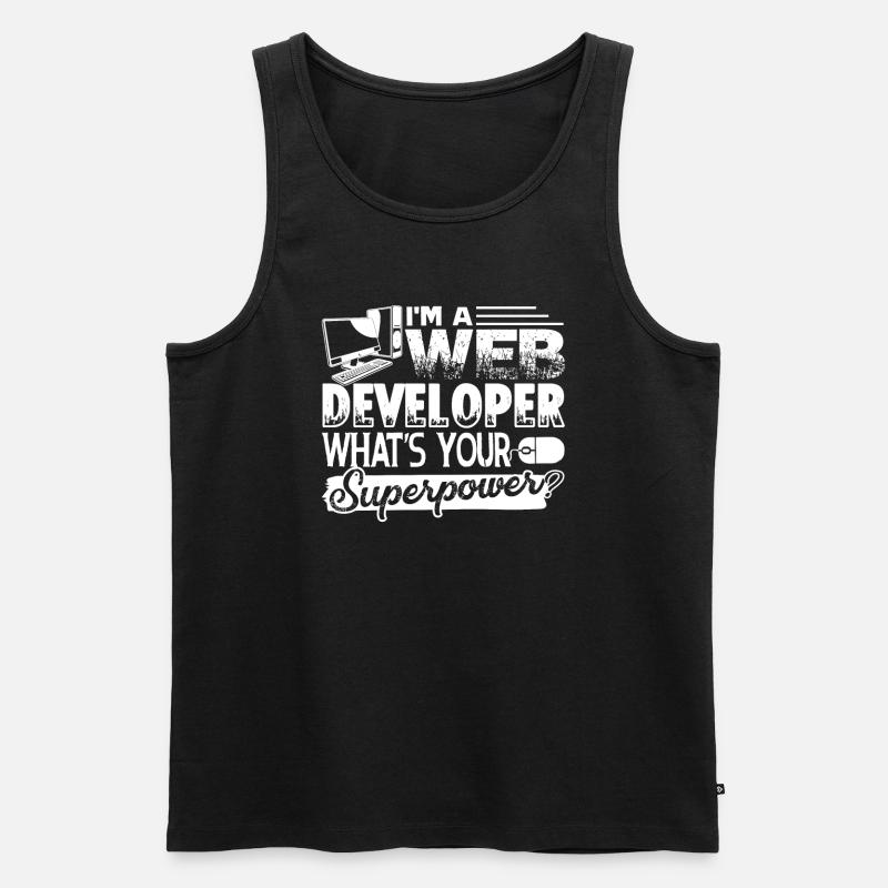 Web Developer Web Developer Superpower - Men's Premium Organic Tank Top - black