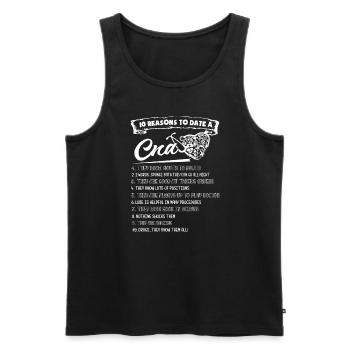 CNA 10 Reasons To Date A CNA - Men's Premium Organic Tank Top - black - Front - Michal (187cm)