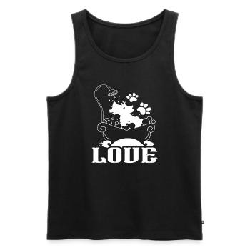 Dog Groomer Love Dog Groomer - Men's Premium Organic Tank Top - black - Front - AI Model Male 178 light (178cm)
