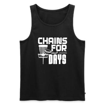 Disc Golf Disc Golf Chains For Days - Men's Premium Organic Tank Top - black - Front - Michal (187cm)