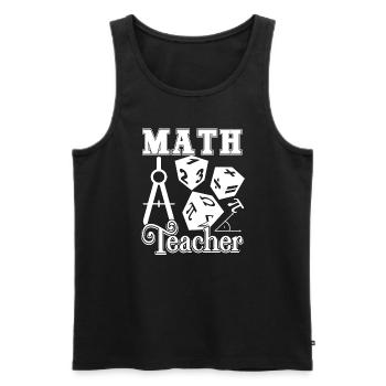 Proud To Be A Math Teacher - Men's Premium Organic Tank Top - black - Front - Michal (187cm)
