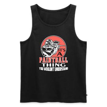 Paintball It's A Paintball Thing - Men's Premium Organic Tank Top - black - Front - Michal (187cm)