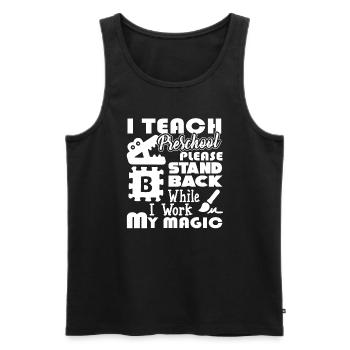 Preschool Teacher Preschool Teacher Work - Men's Premium Organic Tank Top - black - Front - Michal (187cm)
