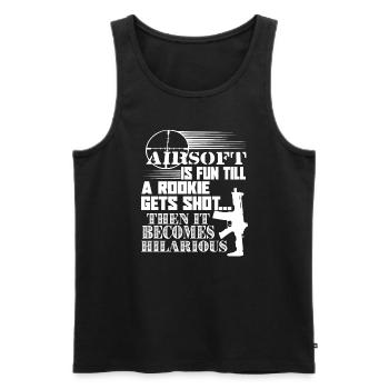 Airsoft Airsoft Is Fun - Men's Premium Organic Tank Top - black - Front - AI Model Male 178 light (178cm)