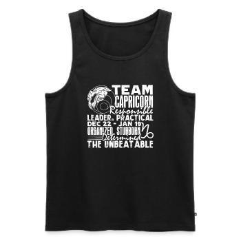 Capricorn Team Capricorn - Men's Premium Organic Tank Top - black - Front - Michal (187cm)