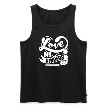 Kindergarten Teacher Love My Kinders - Men's Premium Organic Tank Top - black - Front - AI Model Male 178 light (178cm)