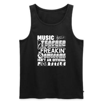 Music Teacher Music Teacher Job Title - Men's Premium Organic Tank Top - black - Front - Michal (187cm)