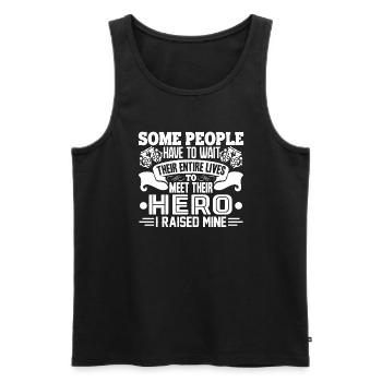 Optician Optician Parents I Raise Mine - Men's Premium Organic Tank Top - black - Front - Michal (187cm)