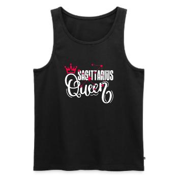 Sagittarius Sagittarius Queen Horoscope - Men's Premium Organic Tank Top - black - Front - Michal (187cm)