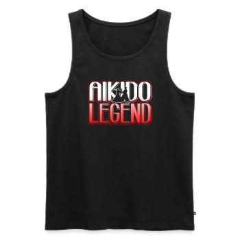 Aikido Aikido Legend - Men's Premium Organic Tank Top - black - Front - Michal (187cm)