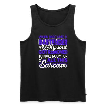 Bartender When I Became A Bartender - Men's Premium Organic Tank Top - black - Front - Michal (187cm)