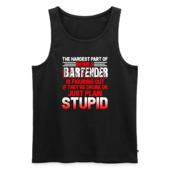 Bartender The Hardest Part Of Being A Bartender - Men's Premium Organic Tank Top - black - Front - Michal (187cm)