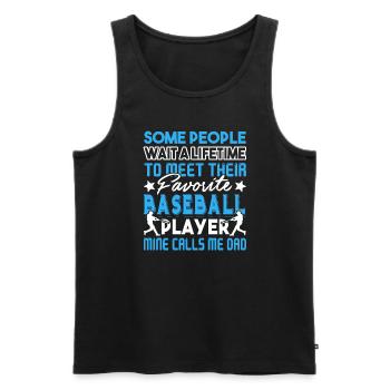 Baseball Proud Baseball Dad - Men's Premium Organic Tank Top - black - Front - Michal (187cm)